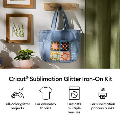 Cricut® Sublimation Glitter Iron-On Kit – 8.5 in x 11 in (4 ct)