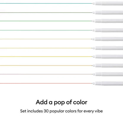 Cricut® Fine Point Pens 0.4 mm, Ultimate Sampler (30 ct) + Adapter