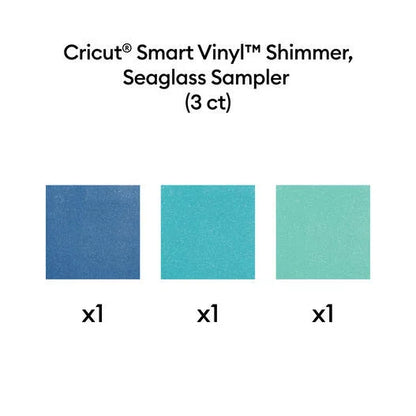 Cricut® Smart Vinyl™ Shimmer Matless Permanent Vinyl, Seaglass Sampler - 13 in x 12 in (3 ct)