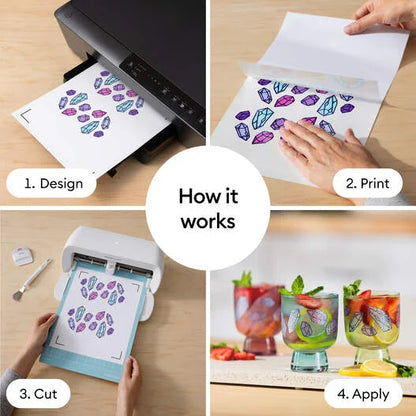 Printable Waterproof Holographic Sticker Set - US Letter (5 ct)