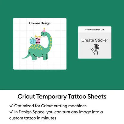 Cricut® Printable Temporary Tattoo Sheets - 8.5 in x 11 in (8 ct)