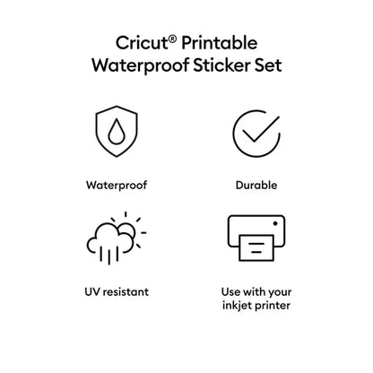 Printable Waterproof Holographic Sticker Set - US Letter (5 ct)