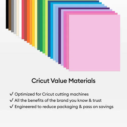 Cricut® Value Cardstock, Rainbow Sampler - 12 in x 12 in (75 ct)
