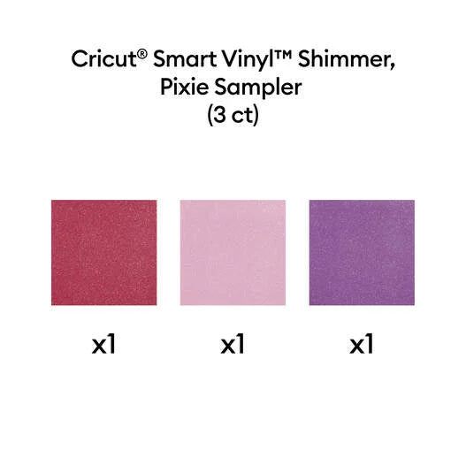 Cricut® Smart Vinyl™ Shimmer Matless Permanent Vinyl, Sampler - 13 in x 12 in (3 ct)