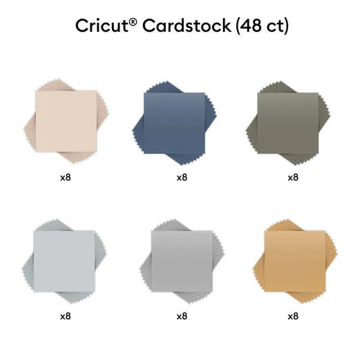 Cardstock Sampler, Natural Neutrals - 12 in x 12 in (48 ct)