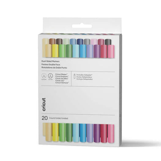 Cricut® Dual-Sided Markers, Ultimate Set (20 ct) + Adapter