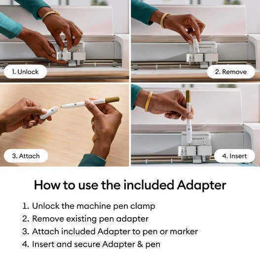 Cricut® Gel Pens 1.0 mm, Ultimate Sampler (30 ct) + Adapter