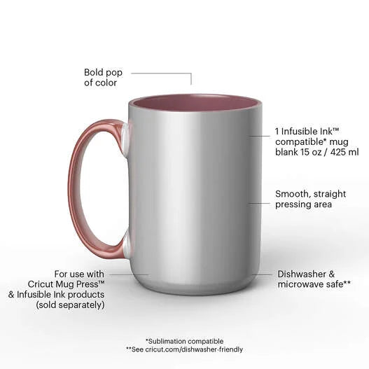 Beveled Ceramic Mug Blank - 15 oz/425 ml (1 ct)