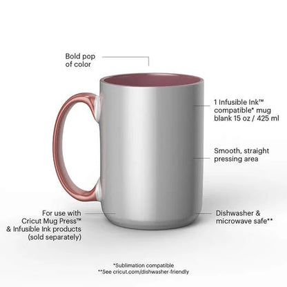 Beveled Ceramic Mug Blank - 15 oz/425 ml (1 ct)
