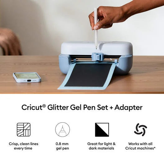 Cricut® Glitter Gel Pen Set, 0.8 mm (3 ct) + Adapter