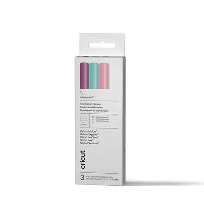 Cricut® Infusible Ink™ Markers 1.0mm, Watercolor Splash Sampler (3 ct) + Adapter