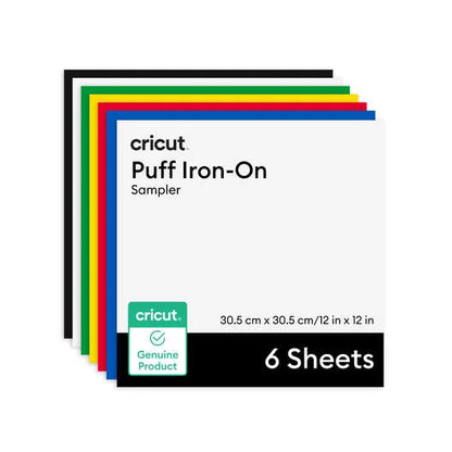 Cricut® Puff Iron-On, Classics Sampler - 12 in x 12 in (6 ct)