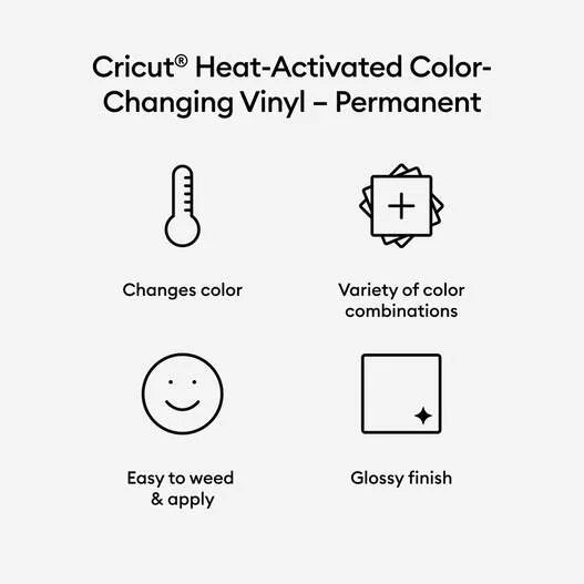 Heat-Activated, Color-Changing Vinyl – Permanent, Magenta - Light Pink