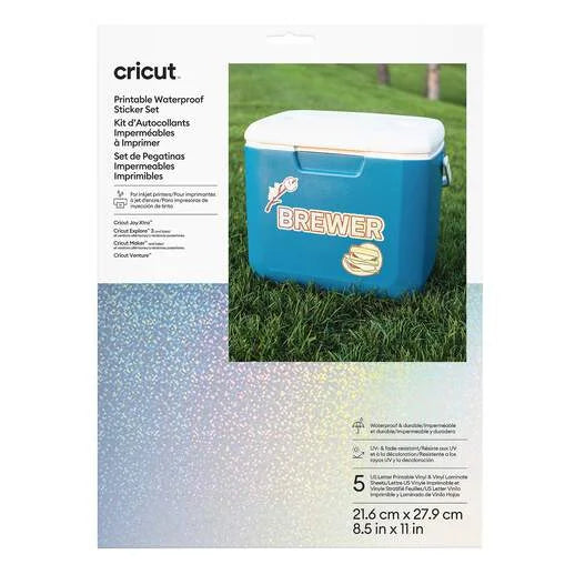 Printable Waterproof Holographic Sticker Set - US Letter (5 ct)