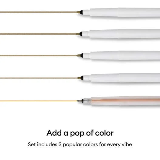 Cricut® Permanent Metallic Markers 1.0 mm, Gold/Silver/Copper (3 ct) + Adapter